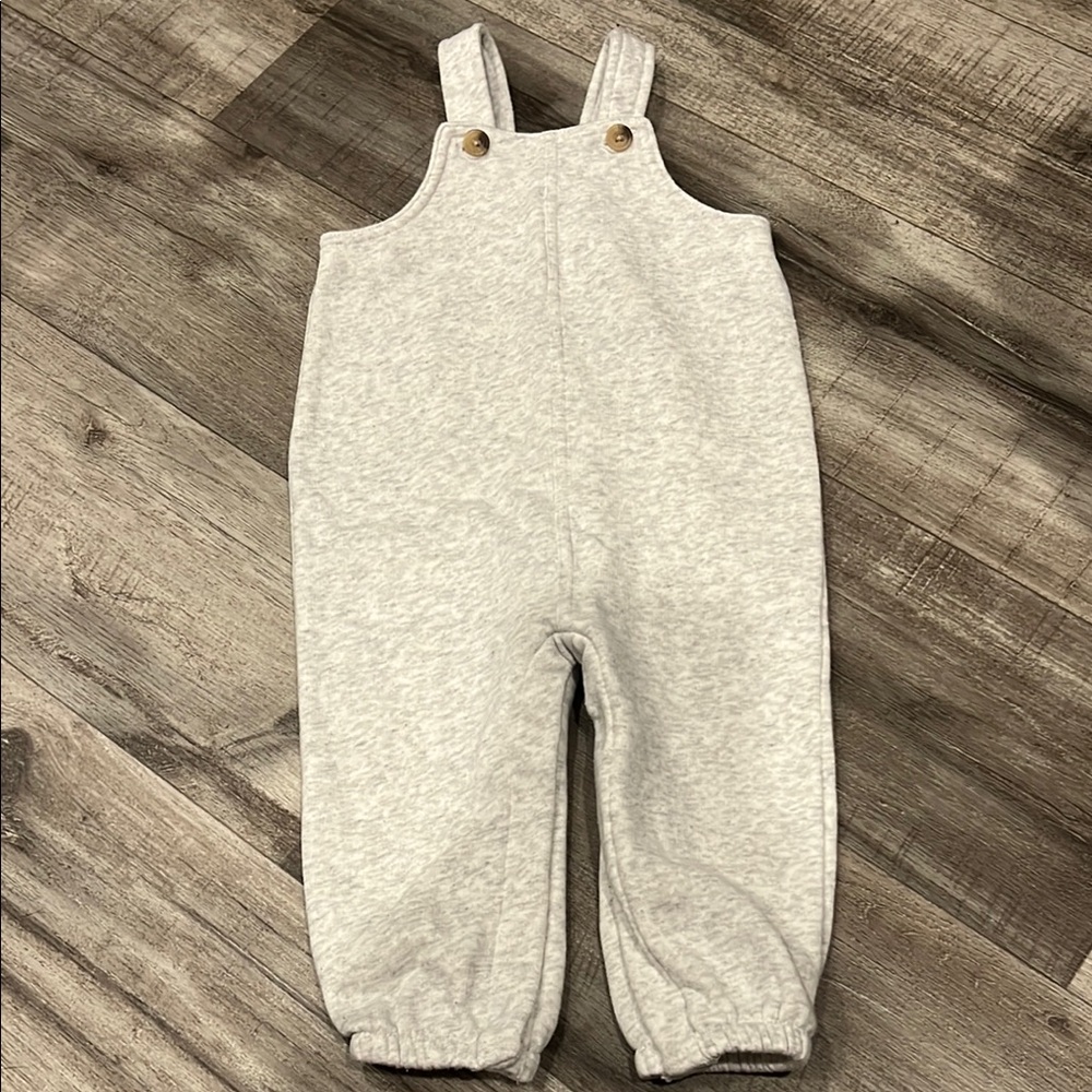 Old Navy Gray Cozy Overalls
